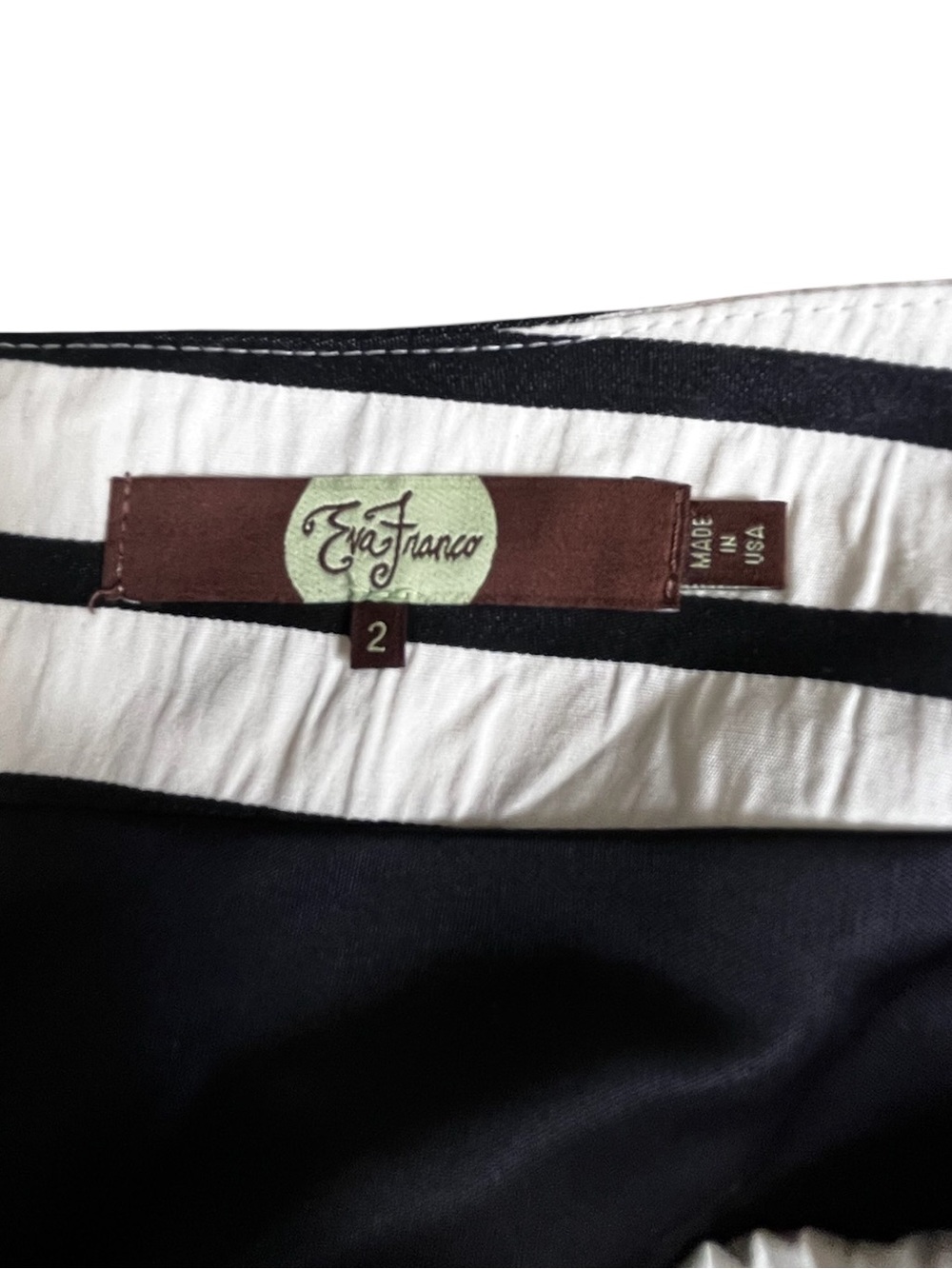 Eva Franco Black White Striped Bubble Tulip Skirt Size 2 - Picture 2 of 6